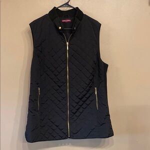 Black Quilted Vest by Jones New York